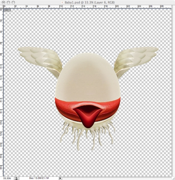 Creation of Flying Spaghetti Monsters: Step 13